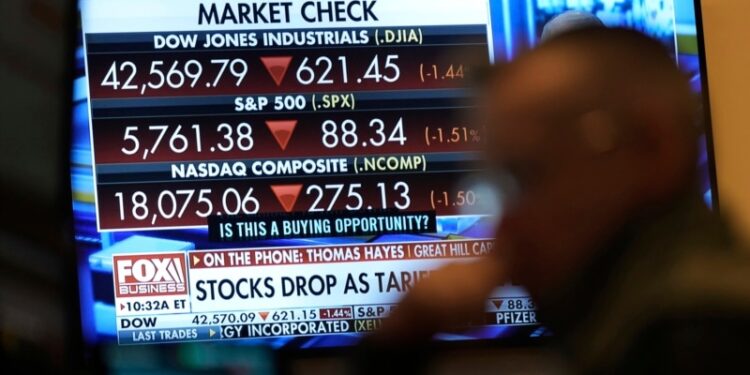 Wall Street tumbles as tariffs, falling AI stocks drag Nasdaq 10% below its record