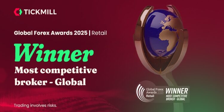 Tickmill Wins ‘Most Competitive Broker’ at the Global Forex Awards 2025