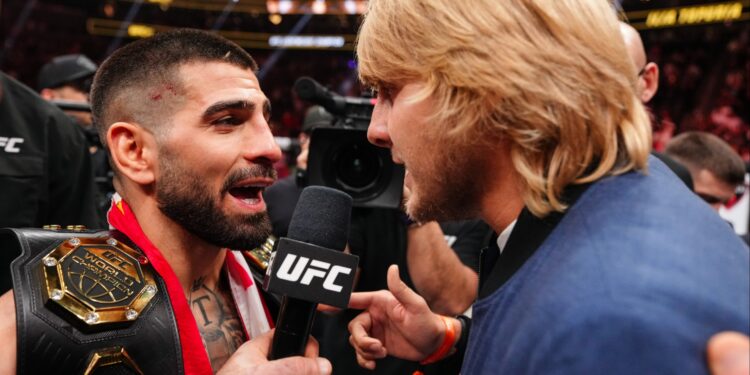 ‘Settle down!’…Paddy Pimblett and Ilia Topuria have tense exchange at UFC Qatar weigh-ins