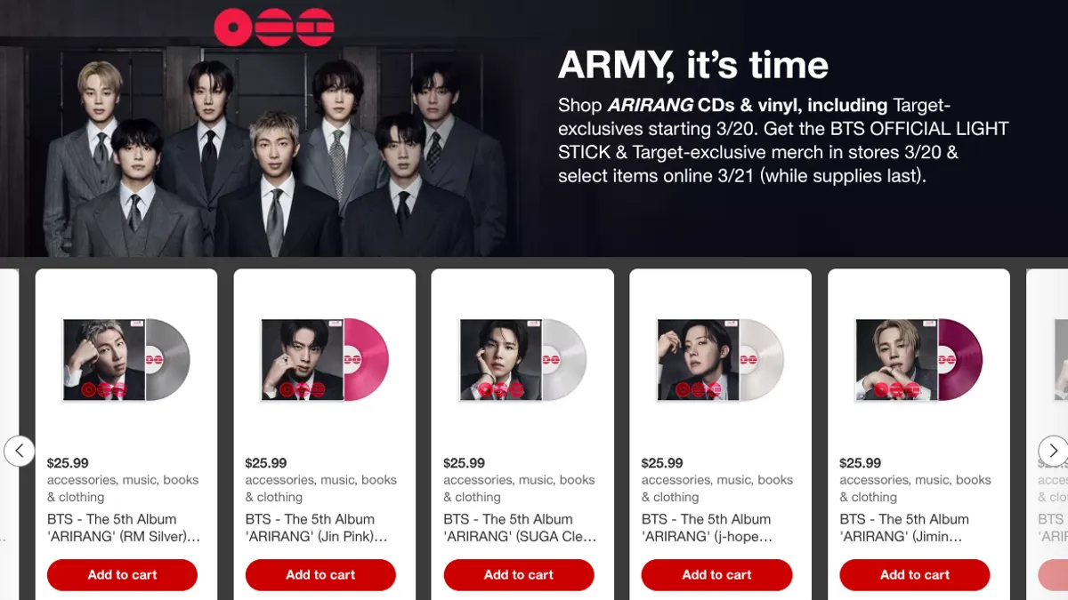 After Taylor, Target Scores Major BTS Exclusive Spanning Vinyl, CDs, Merch