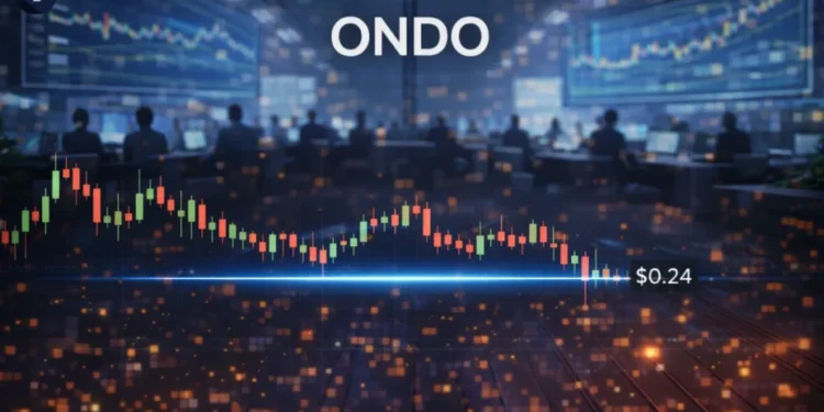 ONDO Faces $0.24 Support Test Amid Weak Momentum and Falling Volume